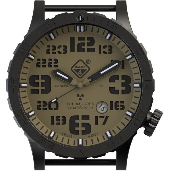Hazard 4 Heavy Water Diver Titanium Tritium Horloge - Arid Green/Geel