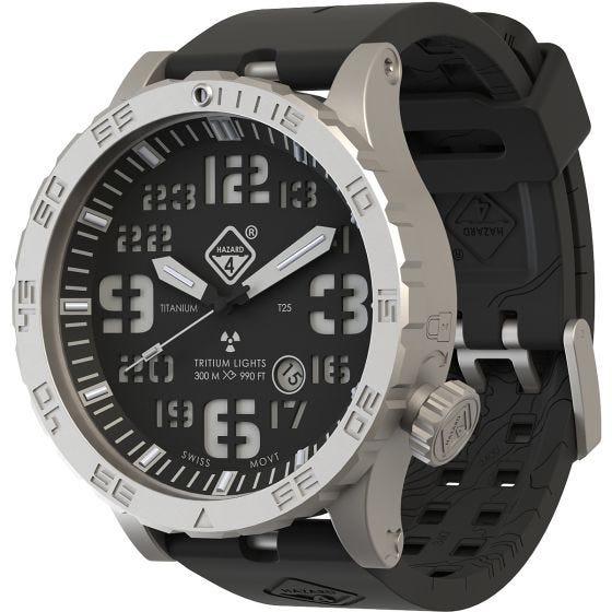 Hazard 4 Heavy Water Diver Titanium Tritium Horloge - Blacktie Groen/Geel