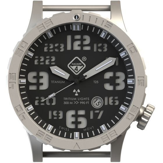 Hazard 4 Heavy Water Diver Titanium Tritium Horloge - Blacktie Groen/Geel