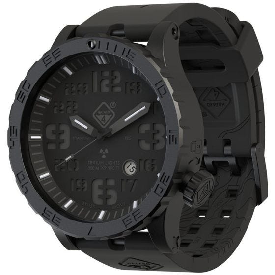 Hazard 4 Heavy Water Diver Titanium Tritium Horloge - Blackout Groen/Geel