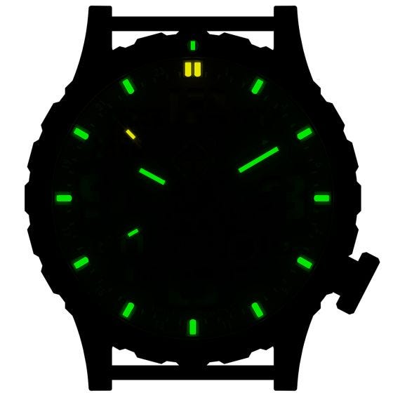 Hazard 4 Heavy Water Diver Titanium Tritium Horloge - Blackout Groen/Geel