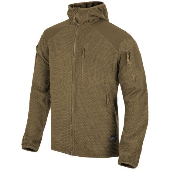 Helikon Alpha Hoodiejack Gerasterd Fleece - Coyote