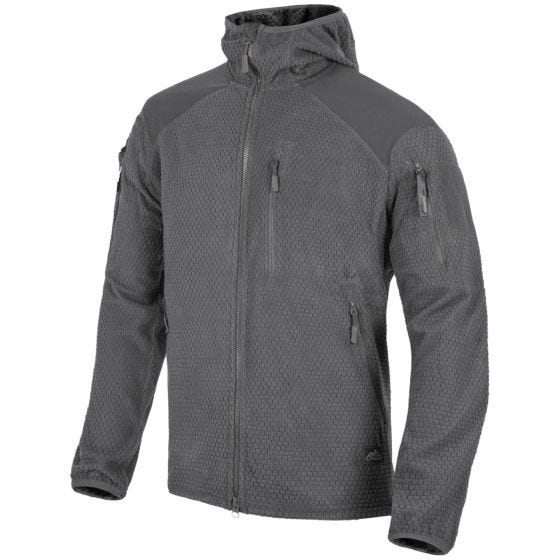 Helikon Alpha Hoodiejack Gerasterd Fleece - Shadow Grey