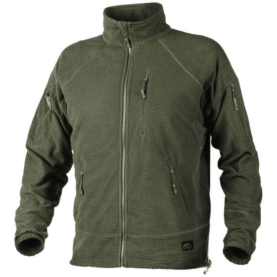 Helikon Alpha Tactical Jack Gerasterd Fleece - Olijfgroen