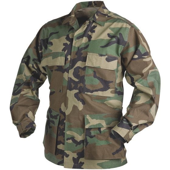 Helikon BDU Overhemd Echt Polykatoen Ripstop - Woodland