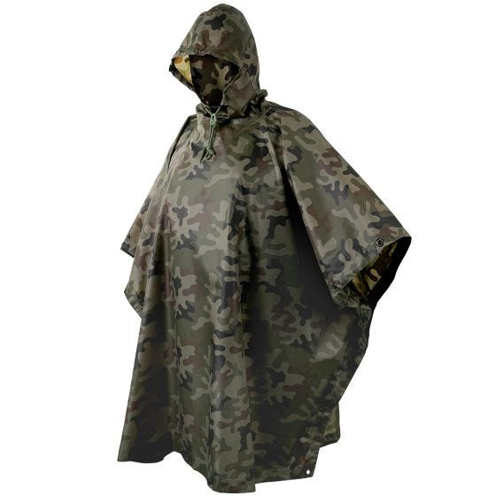 Helikon Waterdichte Poncho Ripstop - Polish Woodland