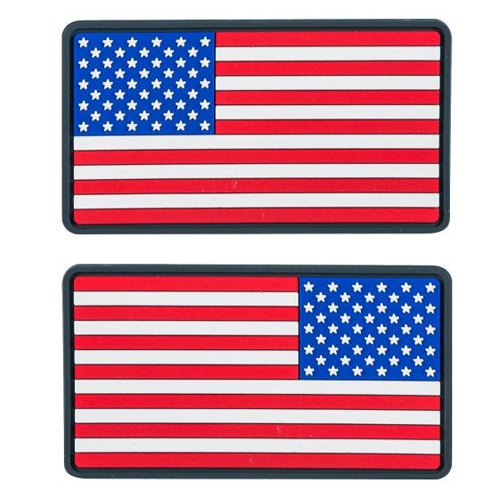 Helikon Large USA Flag PVC Patch (Verpakking met Twee Stuks) True Colours