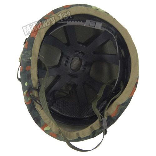 MFH Plastic Helm met Stoffen Hoes - Flecktarn