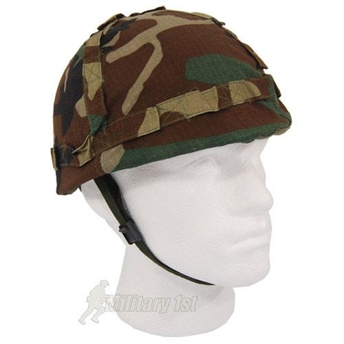 MFH Plastic Helm met Stoffen Hoes - Woodland