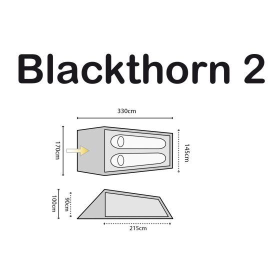 Highlander Blackthorn 2 Tent - Hunter Green/Orange Trim