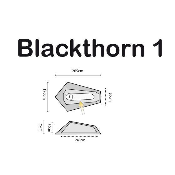 Highlander Blackthorn 1 Tent - Hunter Green/Orange Trim
