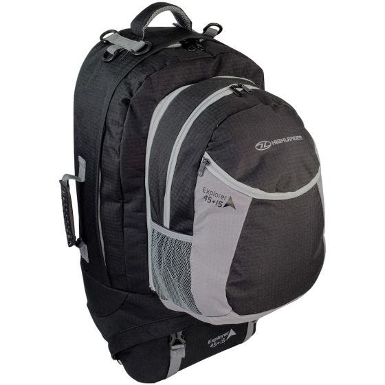 Highlander X-plorer Rugkoffer 45 + 15 L. - Zwart