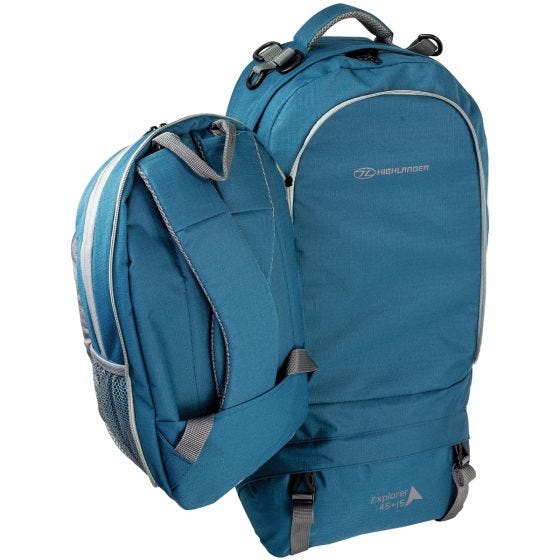 Highlander X-plorer Rugkoffer 45 + 15 L. Groenblauw