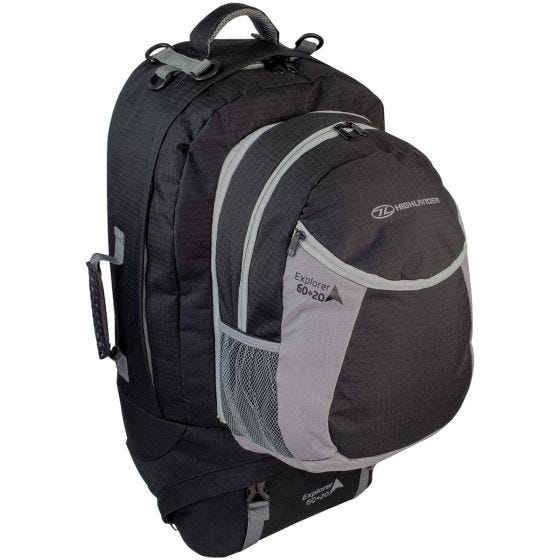 Highlander X-plorer Rugkoffer 60 + 20 L. - Zwart
