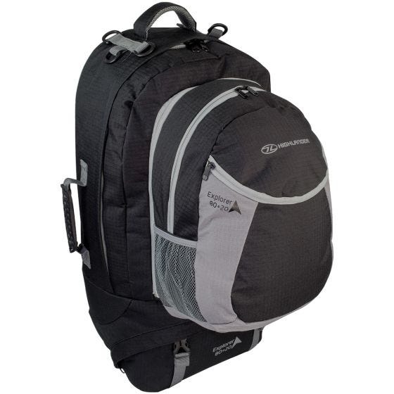 Highlander X-plorer Rugkoffer 80 + 20 L. - Zwart
