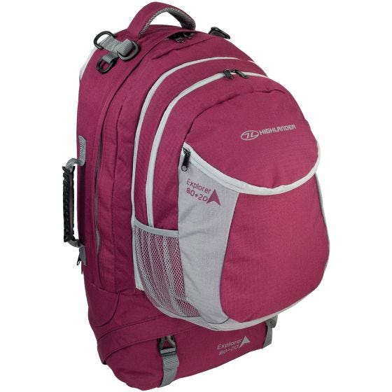 Highlander X-plorer Rugkoffer 80 + 20 L. - Framboos