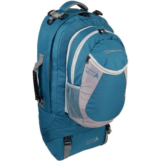 Highlander X-plorer Rugkoffer 80 + 20 L. - Groenblauw