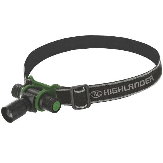 Highlander Focus 3W LED Hoofdlantaarn - Zwart/Olijf