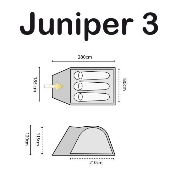 Highlander Juniper 3 Tent - Deep Blue