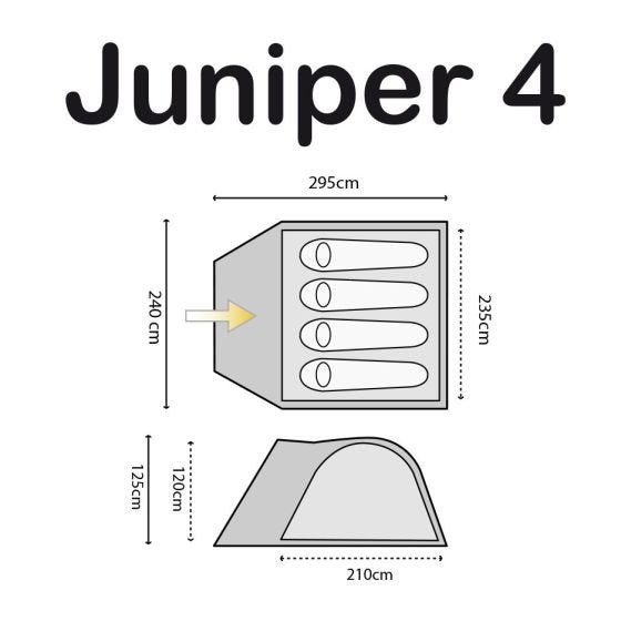 Highlander Juniper 4 Tent - Deep Blue