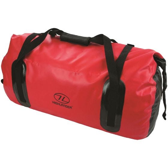 Highlander Mallaig Waterafstotende Duffeltas 35 L. - Rood