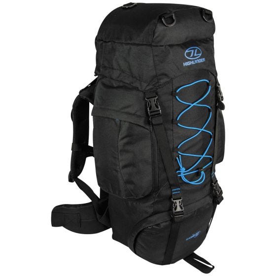 Highlander Rambler 66 Rugzak - Zwart/Groenblauw