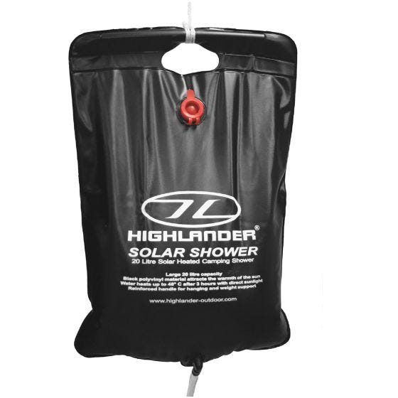 Highlander Zonneboiler Douche 20 L. - Zwart