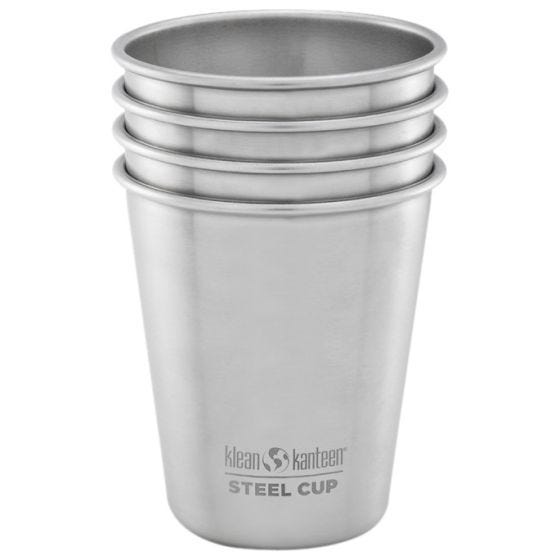 Klean Kanteen Koppen 296 ml Verpakking met Vier Stuks - Geborsteld Roestvrij