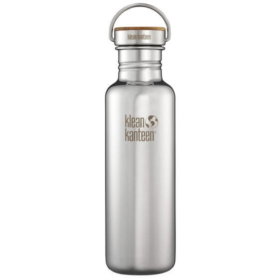 Klean Kanteen Reflect Unibody Bamboo Cap Fles 800 ml - Mirrored Stainless