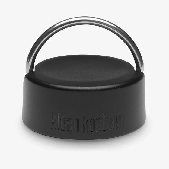 Klean Kanteen Wide Mouth Loop Cap Fles 800 ml - Geborsteld Roestvrij
