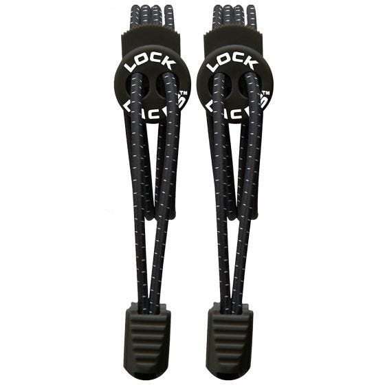 Lock Laces Elastic No Tie Schoenveters Zwart