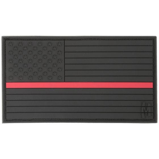 Maxpedition USA Flag Grote Moraalpatch - Firefighter Thin Red Line