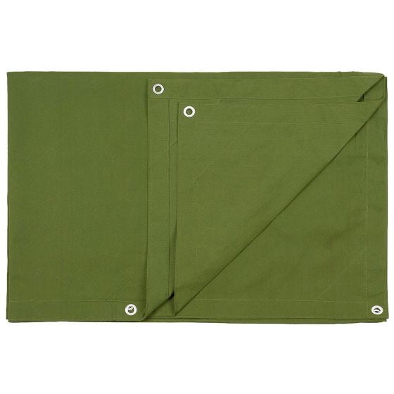 MFH Canvas Dekzeil Metal Eyelets 244x305cm - Olijf