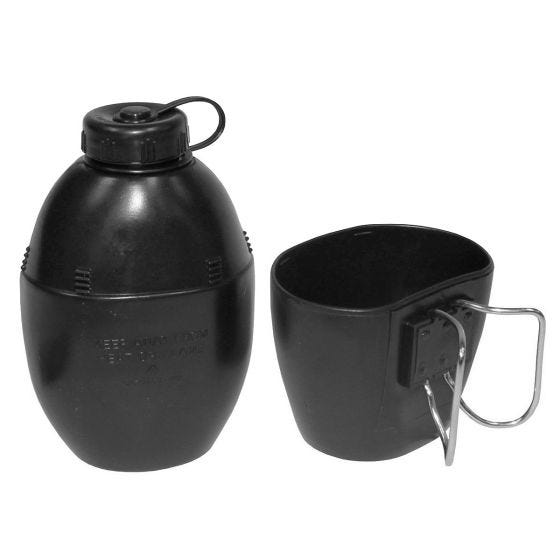 MFH British Veldfles met Kop - Zwart