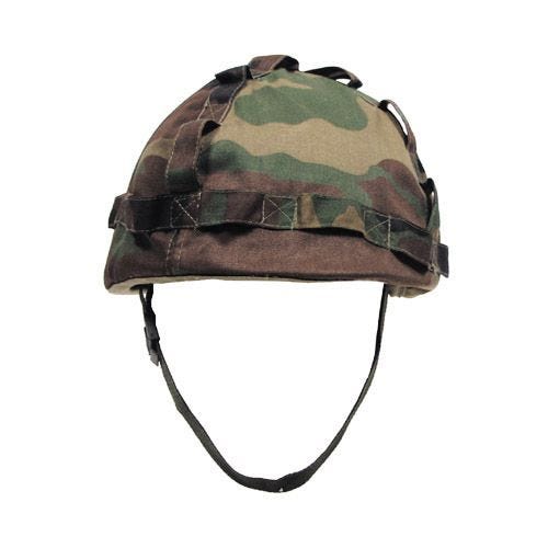 MFH Plastic Helm met Stoffen Hoes - Woodland