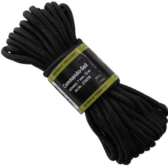 MFH Touw 7 mm - Zwart