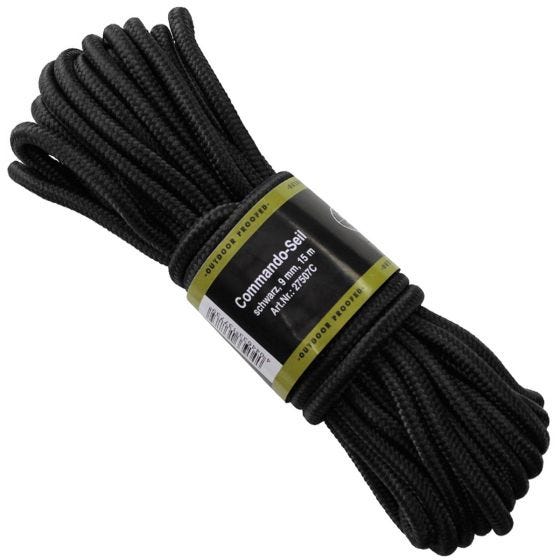 MFH Touw 9 mm - Zwart