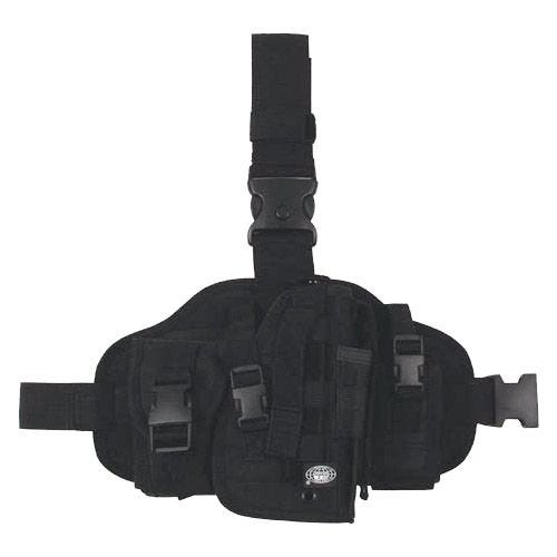 MFH MOLLE Beenholster met Buidels - Zwart
