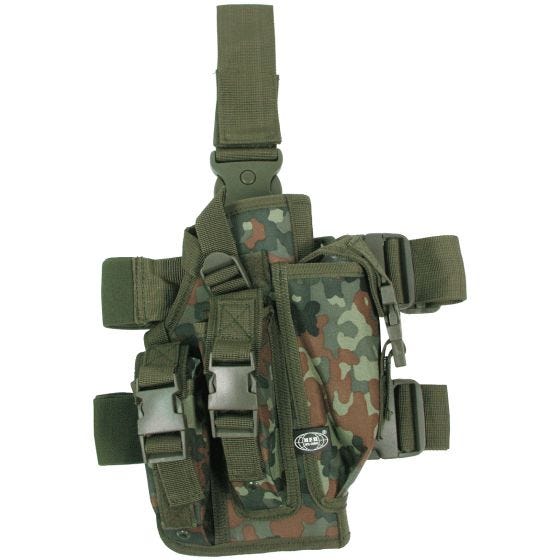 MFH Beenholster met Drie Magbuidels - Flecktarn
