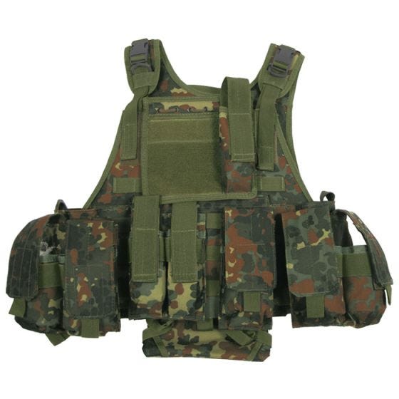 MFH Ranger MOLLE Tactisch Vest - Flecktarn