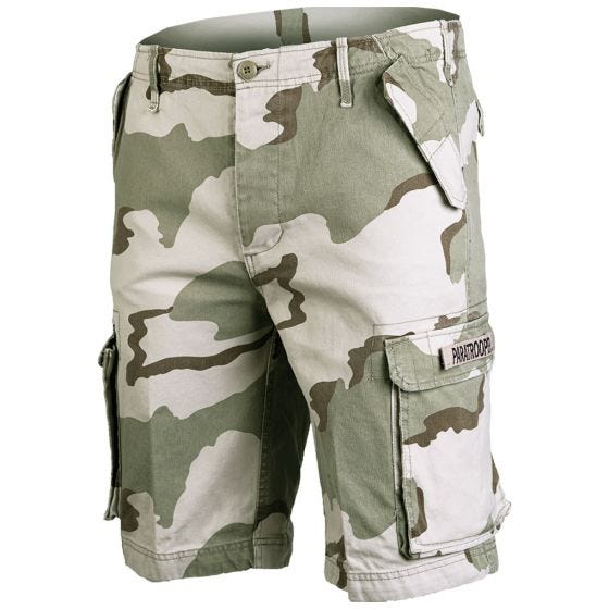 Paratrooper Cargoshort - Prewashed 3-Colour Desert