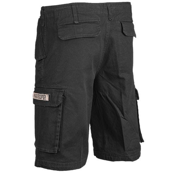 Mil-Tec Paratrooper Cargoshort - Voorgebleekt Zwart