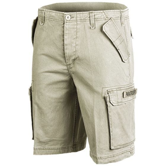 Mil-Tec Paratrooper Cargoshort - Prewashed Khaki
