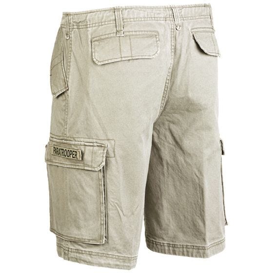 Mil-Tec Paratrooper Cargoshort - Prewashed Khaki