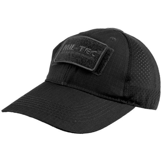 Mil-Tec Baseballpet met Net Zwart