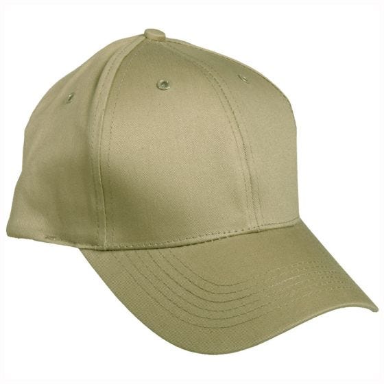 Mil-Tec Baseballpet met Plastic Band - Khaki
