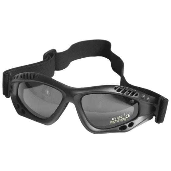 Mil-Tec Commando Air Pro Stofbrillen - Smoke Black