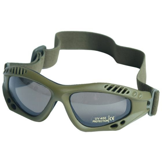 Mil-Tec Commando Air Pro Stofbrillen - Smoke Olive