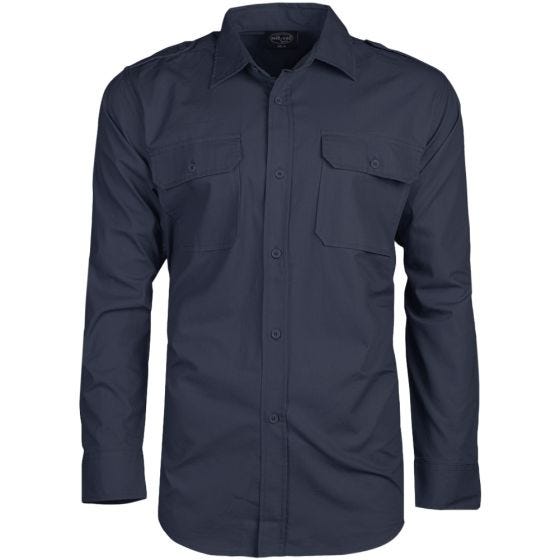 Mil-Tec Overhemd met Lange Mouwen RipStop - Navy Blue