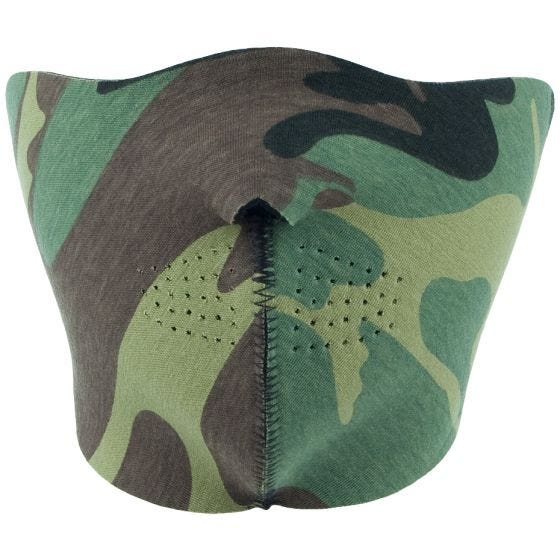 Mil-Tec Omkeerbaar Halfgelaatsmasker Neopreen - Zwart/Woodland
